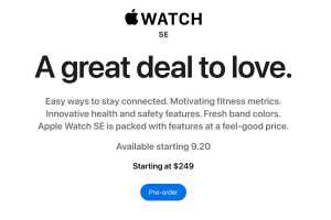 The Apple Watch SE is up for preorder for some reason