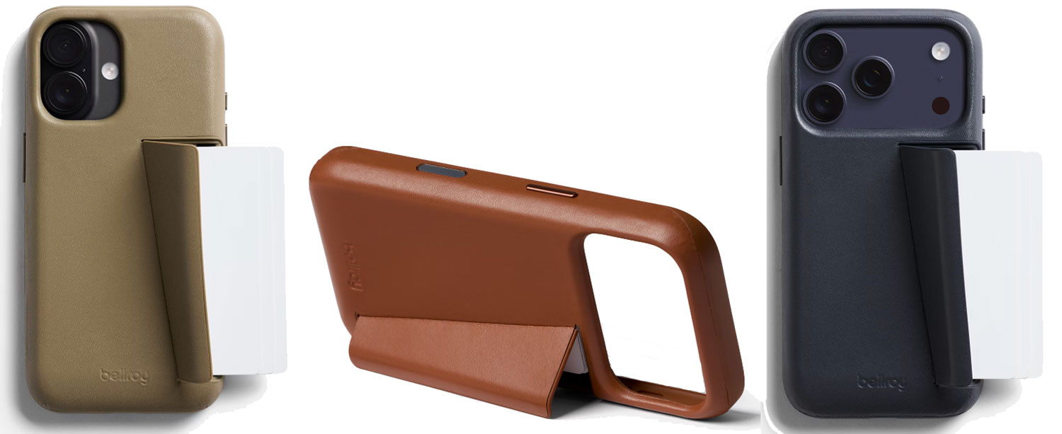 Bellroy Phone Case, 3 Card – Leather iPhone 17 wallet