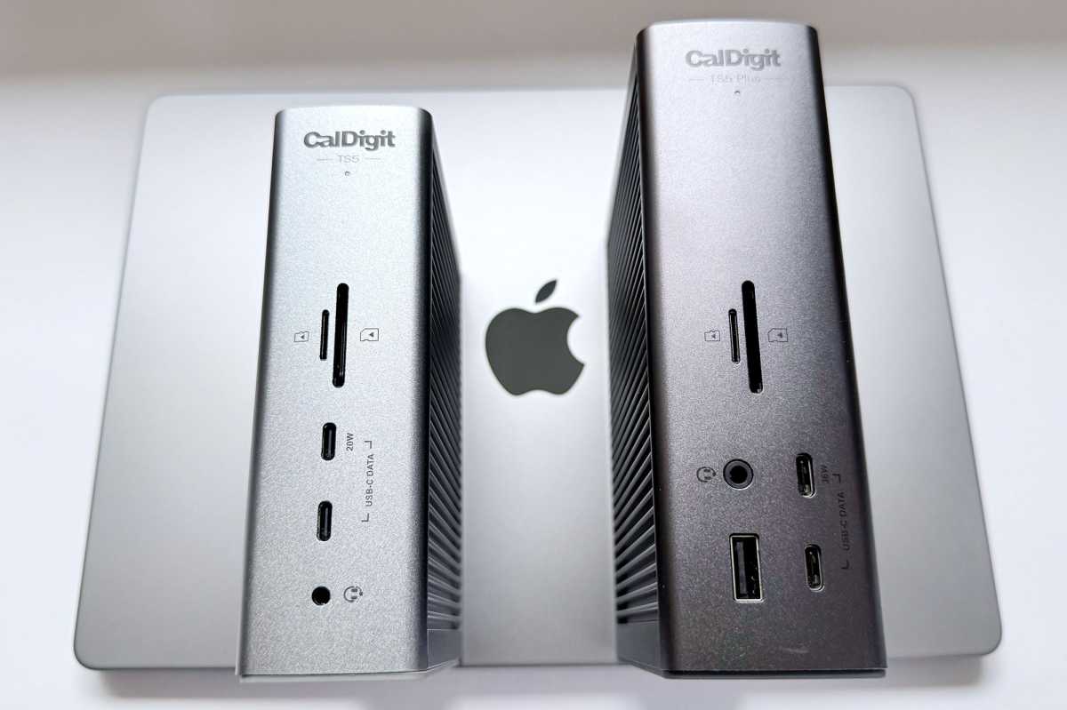 CalDigit TS5 Thunderbolt 5 Dock vs TS5 Plus front 2