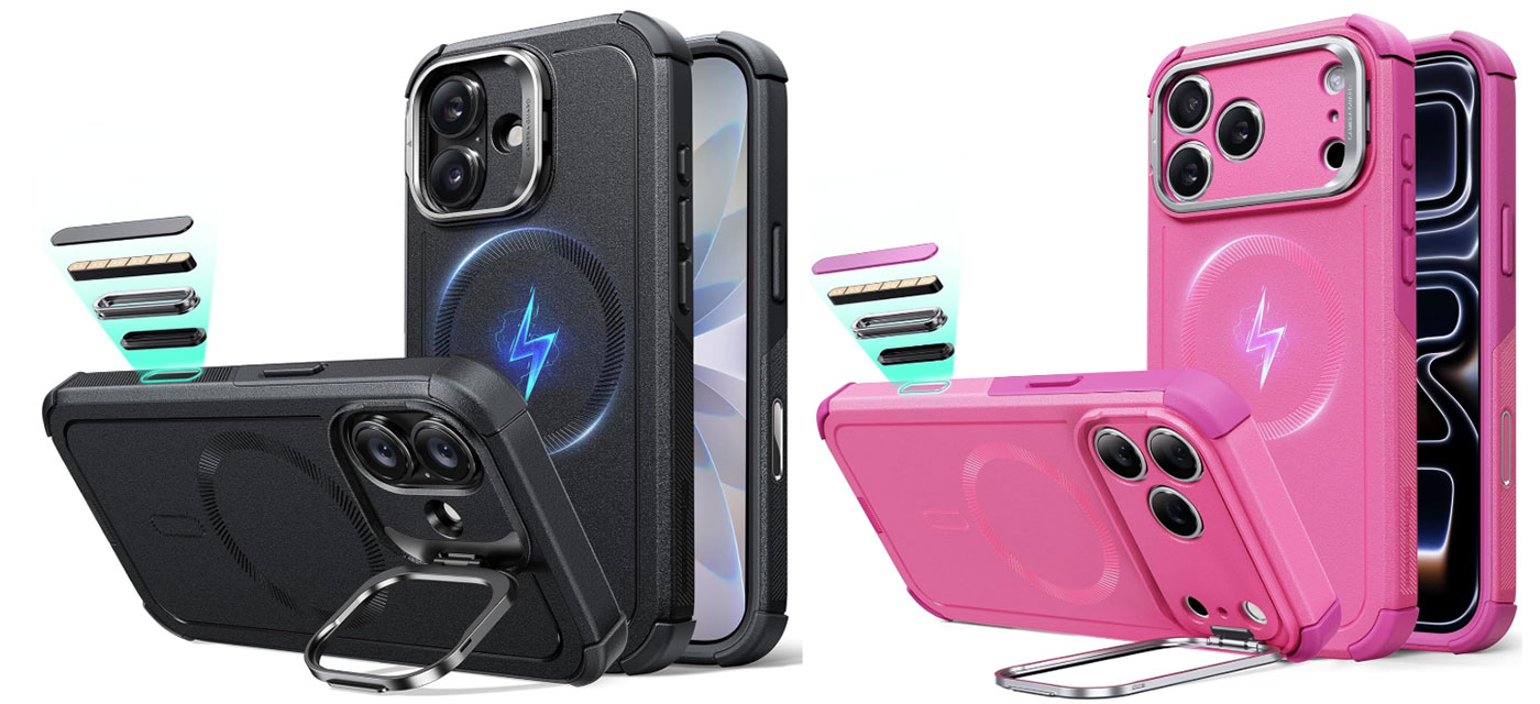 ESR iPhone 17 Cyber Tough Case with Stash Stand – Best budget protective iPhone 17 case