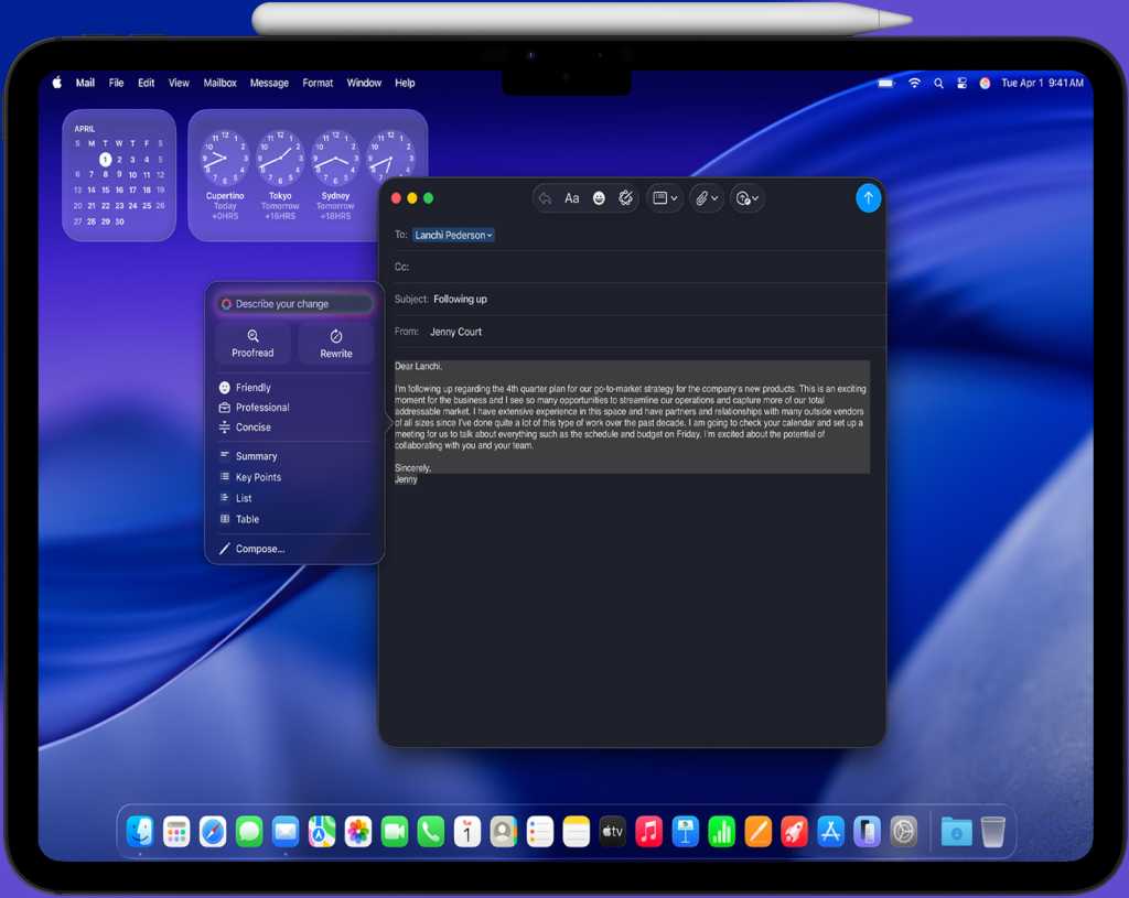iPad Pro with macOS desktop