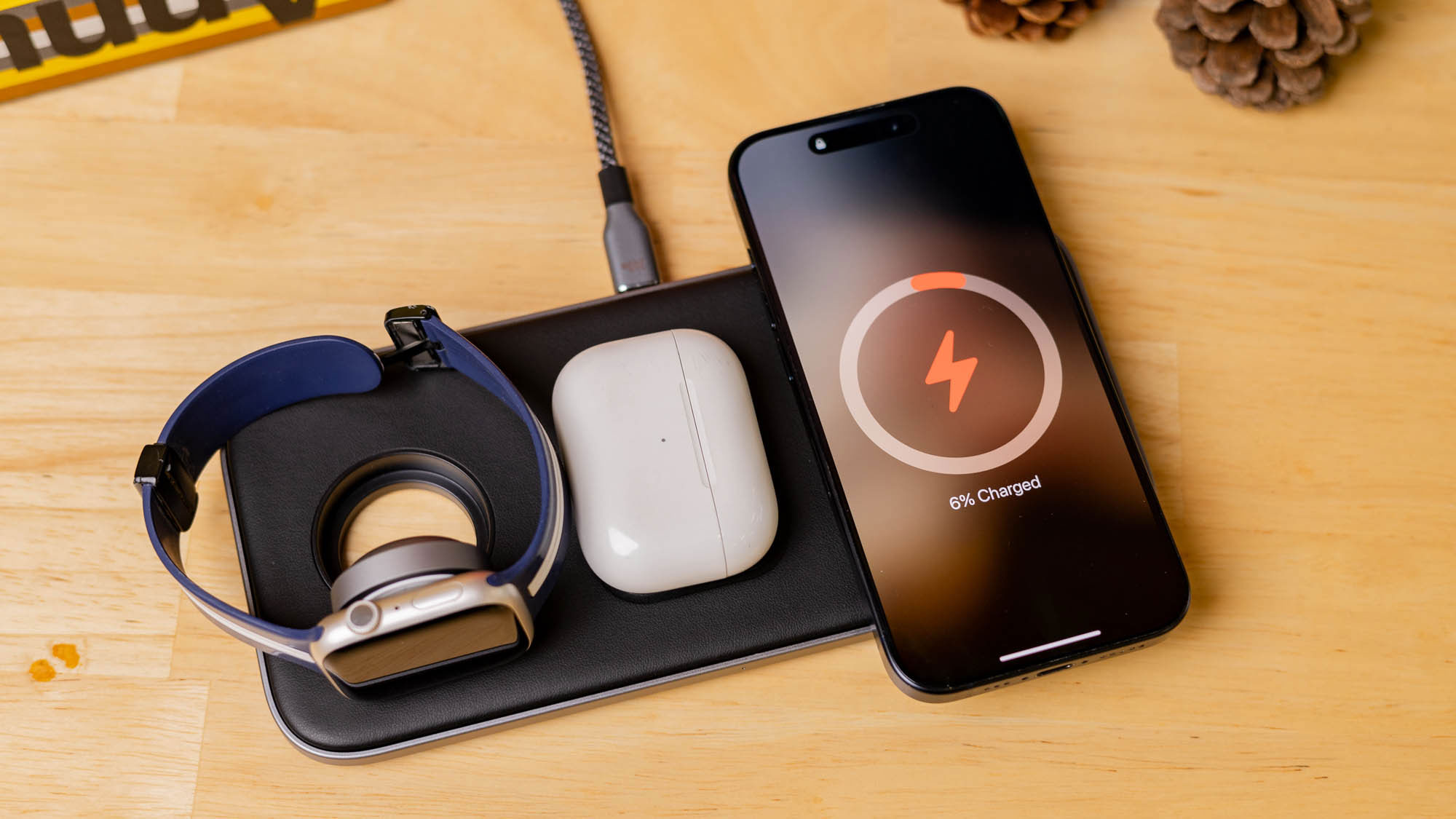 Satechi Qi2 Trio Wireless Charging Pad – 3-in-1 Qi2 charging pad