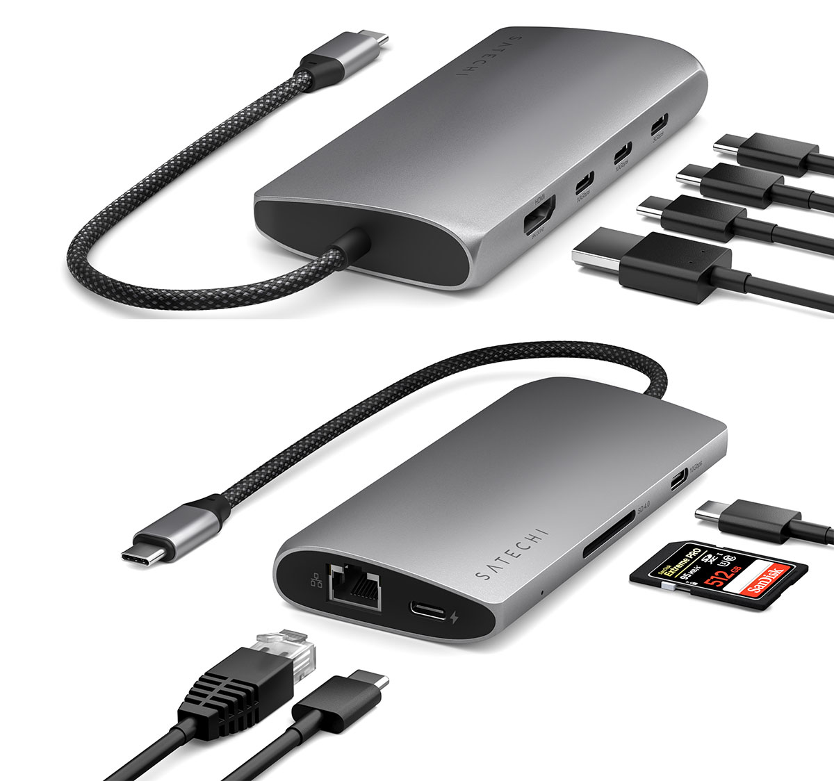 Satechi USB-C Multiport Adapter 8K With Ethernet V3 - Best USB-C hub for multiple fast ports