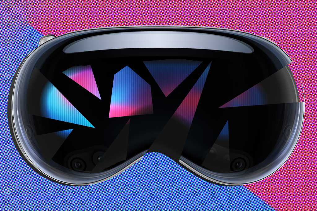 Vision Pro broken mosaic color graphic